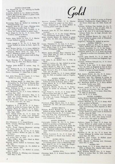 Gold Stars, October 1945